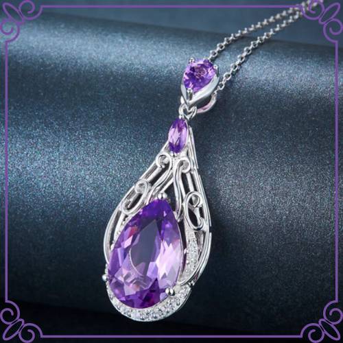 Amethyst Crystal Healing Properties - Amethyst Filigree Pendant - Lohaspie Jewelry