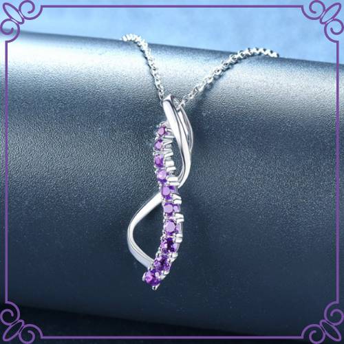 Amethyst Crystal Healing Properties - Amethyst Infinity Pendant - Lohaspie Jewelry