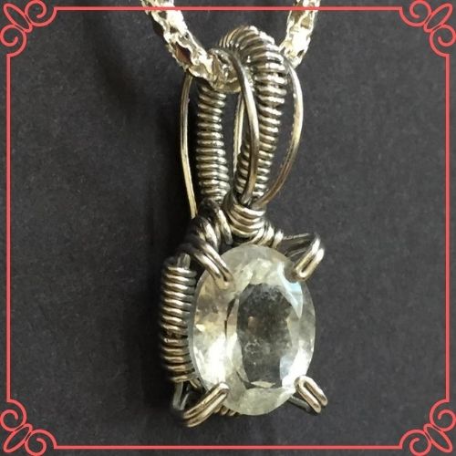 Goshenite Gemstone Meaning - GIE Certified Goshenite Necklace. Natural White Beryl Pendant Necklace. 3.55 Carat Goshenite Necklace