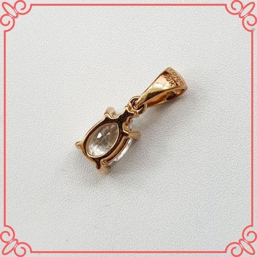 Goshenite Gemstone Meaning - Vintage 10ct Gold, White Beryl Pendant. Vintage Jewellery. Natural Gemstone - 2