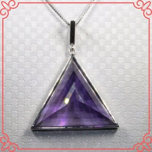 Amethyst Crystal Healing Properties - CoLife Jewelry Natural VVS Grade Amethyst Pendant for Office Woman Triangle Pendant-1