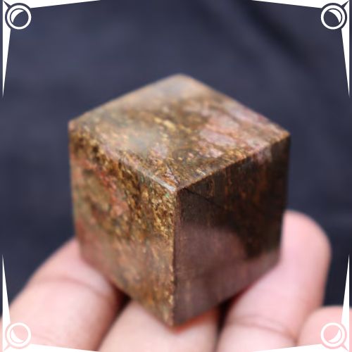 Numerology of Bronzite - SadiqGemsandMinerals - Bronzite Cube