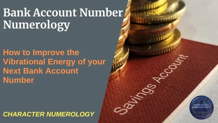 Bank Account Number Numerology